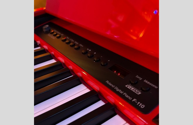 Roland F110 Red Digital Piano, Used - Complete Package (SN:Z1B0427) - Image 6